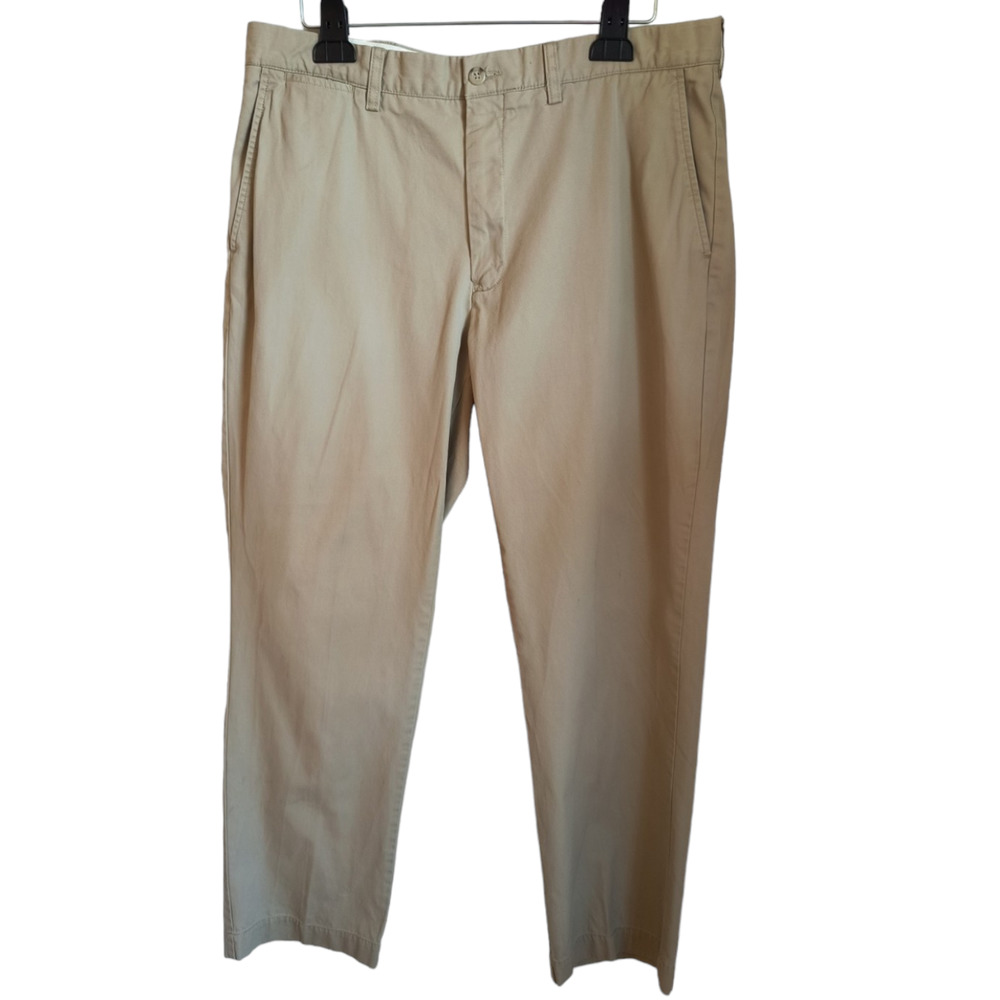 Polo Ralph Lauren Preston Pant Men's Size 36 Tan Straight Leg Flat Front Cotton